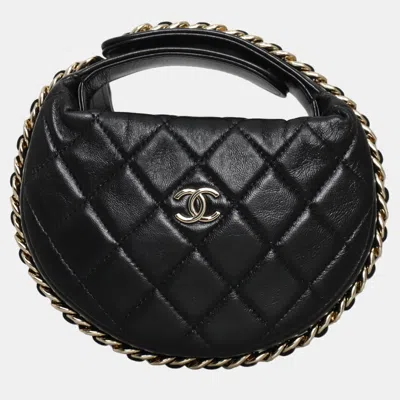 Pre-owned Chanel Chain Around Mini Pouch In Black