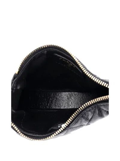 Pre-owned Chanel Chain Around Pouch Quilted Lambskin Extra Mini Hobo Bag In Black