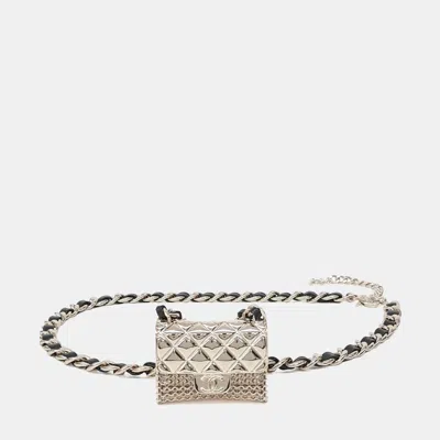 Pre-owned Chanel Chain Belt In Black