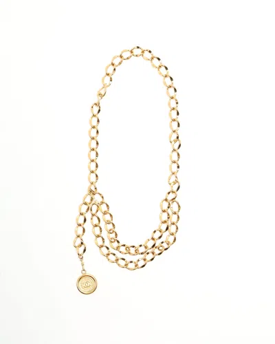 Pre-owned Chanel Chain Belt In Gold