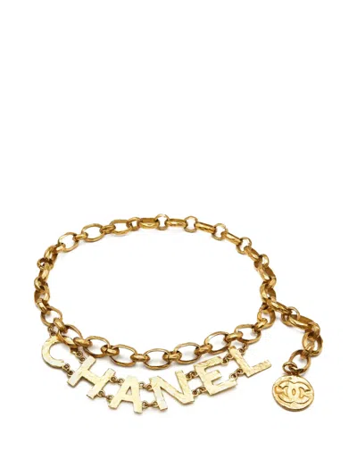 Pre-owned Chanel Chain Belt In Gold