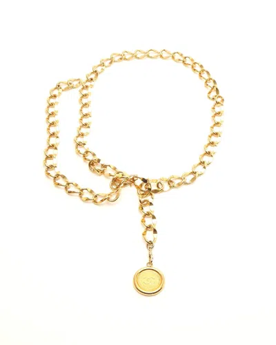 Pre-owned Chanel Chain Belt In Gold