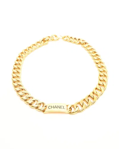 Pre-owned Chanel Chain Belt In Gold