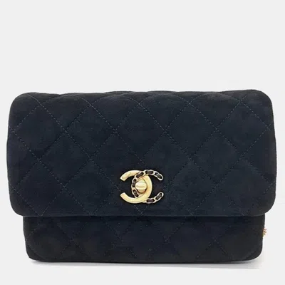 Pre-owned Chanel Chain Flap Bag In Black
