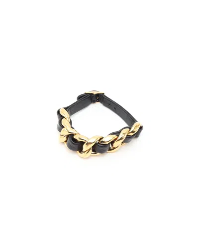 Pre-owned Chanel Chain Leather Bracelet In Multi