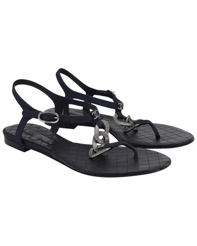 Pre-owned Chanel Chain Leather Sandal