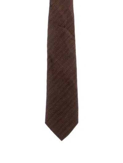 Pre-owned Chanel Chain Link Tie In Brown