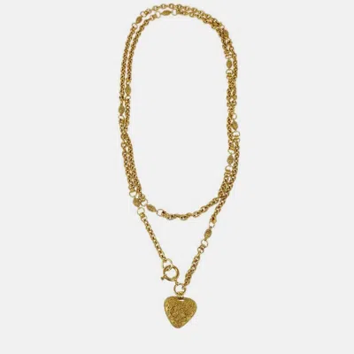 Pre-owned Chanel Chain Pendant Necklace Gold