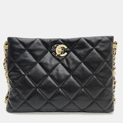 Pre-owned Chanel Chain Shoulder Bag In Black