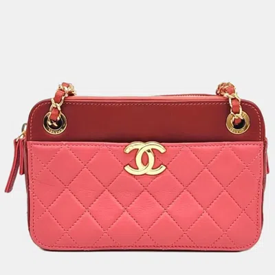 Pre-owned Chanel Chain Shoulder Bag In Pink