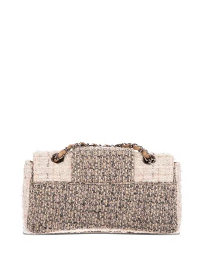 Pre-owned Chanel Chain-strap Tweed Shoulder Bag In Gray
