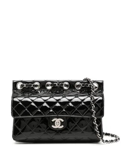 Pre-owned Chanel Chain-through Flap Shoulder Bag In Black