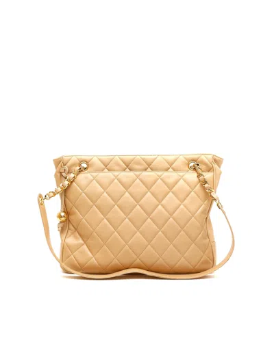 Chanel Chain Tote Bag In Beige