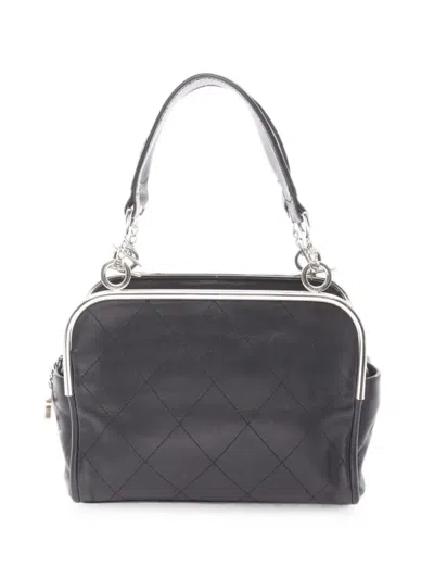 Pre-owned Chanel Chain Tote Bag In Black