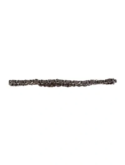 Pre-owned Chanel Chain-link Headband In Gray