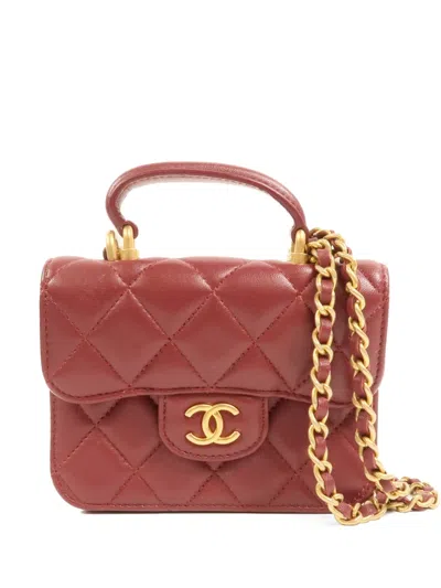 Pre-owned Chanel Chain-strap Shoulder Bag In Red