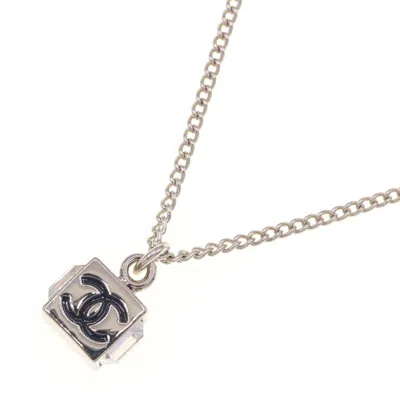 Pre-owned Chanel Champagne Gold Clear Metal Necklace () In Multi