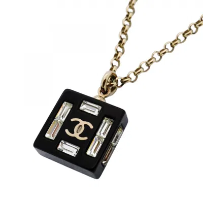 Pre-owned Chanel Champagne Gold Gold Plating Plastic Necklace () In Multi
