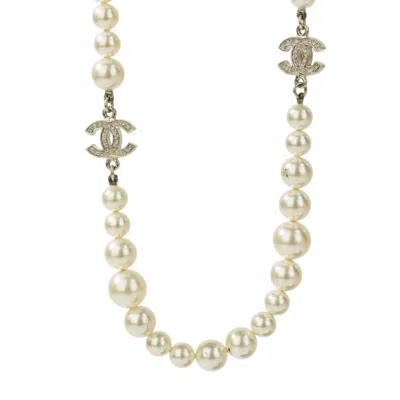 Pre-owned Chanel Champagne Gold Ivory Necklace () In Multi