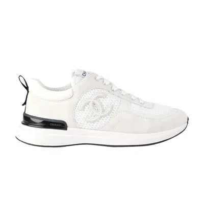 Pre-owned Chanel Sneaker 'white Ivory Black' | Men's Size 38
