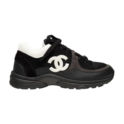 Pre-owned Chanel Wmns Cc Logo Sneaker 'black White' | Women's Size 37