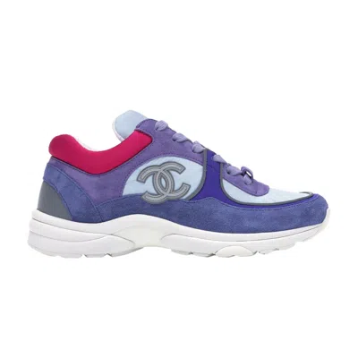 Pre-owned Chanel Wmns Sneaker 'ivory Blue' | Women's Size 37.5
