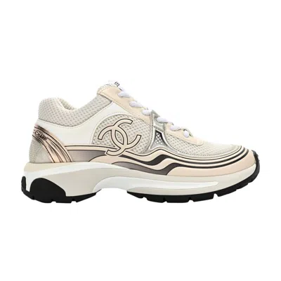 Pre-owned Chanel Wmns Sneaker 'ivory Silver' | Cream | Women's Size 38
