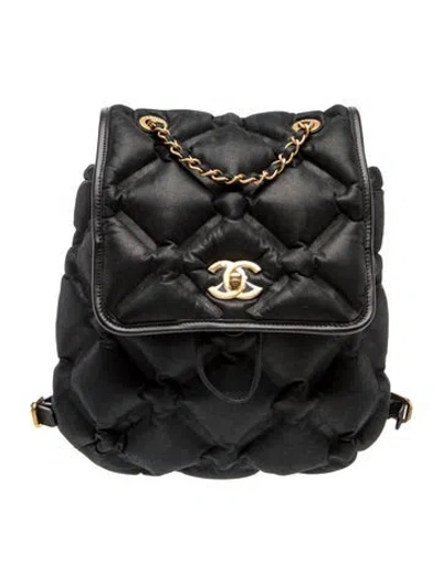 Pre-owned Chanel Chesterfield Backpack In Black
