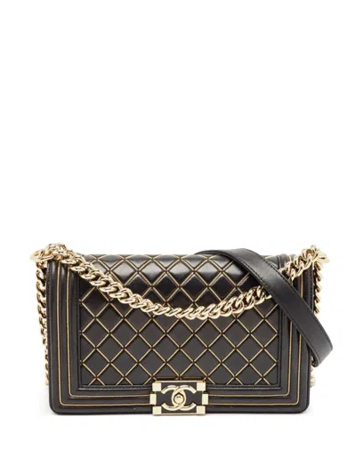 Pre-owned Chanel Chevron Boy Flap Crossbody Bag