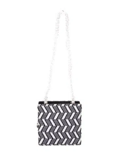 Pre-owned Chanel Chevron Resin Shopping Tote In Black