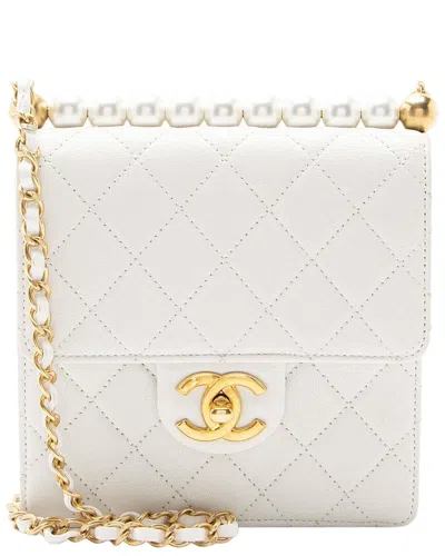Pre-owned Chanel Chic Pearls Small Vertical Flap Bag (authentic Pre-loved)