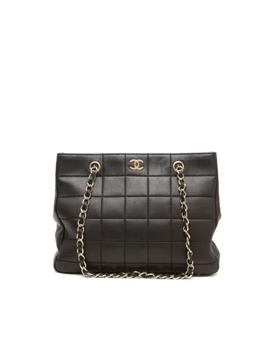 Chanel Choco Bar Chocolate Tote Bag In Black