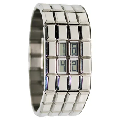 Pre-owned Chanel Chocolat 24mm Stainless Steel Digital Wrist Watch Circa 2003 In Multi