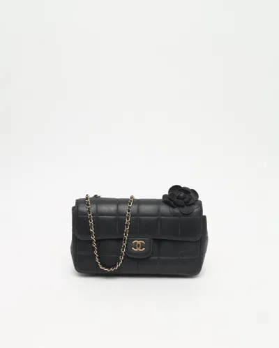 Pre-owned Chanel Chocolate Bar Camellia Flap Bag