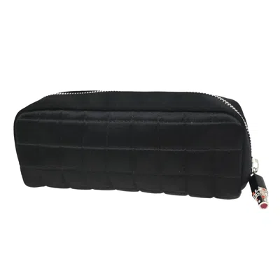 Pre-owned Chanel Chocolate Bar Clutch Nylon Black Nylon Clutche & Pouche Bag ()