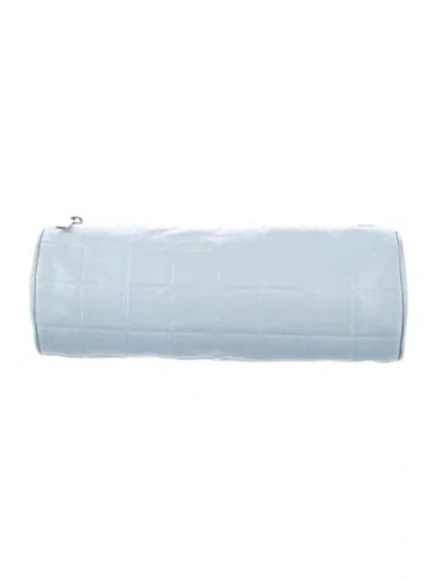 Pre-owned Chanel Chocolate Bar Cosmetic Pouch In Blue