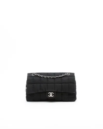 Pre-owned Chanel Chocolate Bar Flap Bag In Black