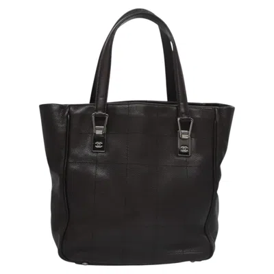 Pre-owned Chanel Chocolate Bar Leather Handbag () In Brown