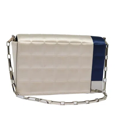 Pre-owned Chanel Chocolate Bar Synthetic Shoulder Bag () In Beige