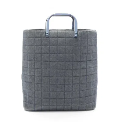 Pre-owned Chanel Chocolate Bar Tote Bag () In Blue
