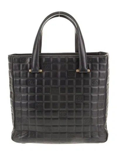 Pre-owned Chanel Chocolate Bar Tote In Black