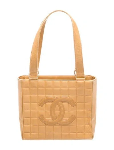 Pre-owned Chanel Chocolate Bar Tote In Brown
