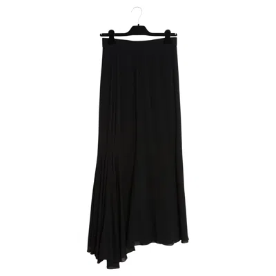 Pre-owned Chanel Circa 1992 Jupe Longue Fr38 Maxi Black Wool Gipsy Skirt Uk10 Us6