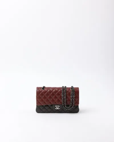 Pre-owned Chanel Classic Bi-color Medium Double Flap Bag In Multi