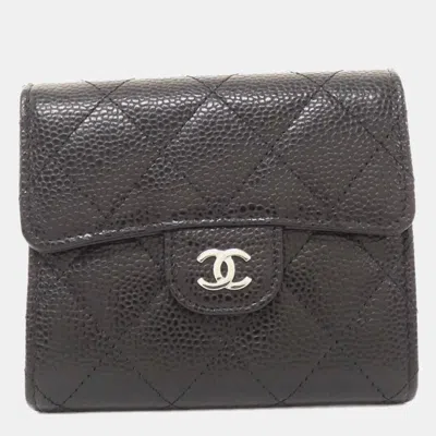 Pre-owned Chanel Classic Black Leather Wallet