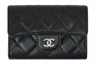 Pre-owned Chanel Classic Card Holder Black (ap0214)