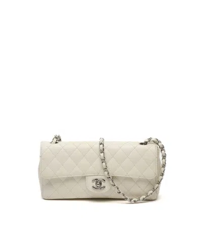 Pre-owned Chanel Classic Caviar East West Single Flap Bag
