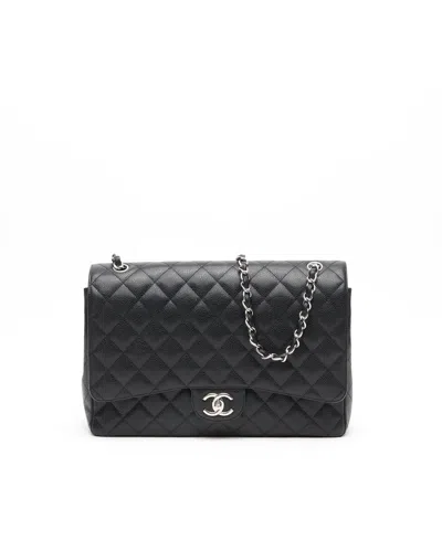 Pre-owned Chanel Classic Caviar Maxi Double Flap Bag