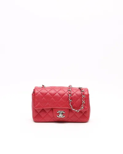 Pre-owned Chanel Classic Caviar Mini Rectangular Single Flap Bag