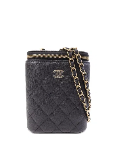 Pre-owned Chanel Classic Cc Diamond-quilt Shoulder Bag In Black